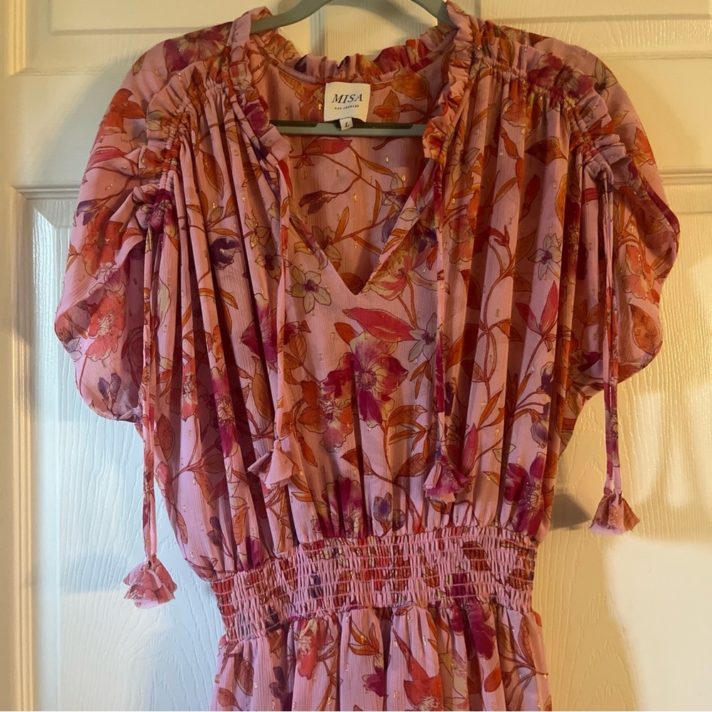 Misa Los Angeles Pink Floral Dress - Picture 3 of 7